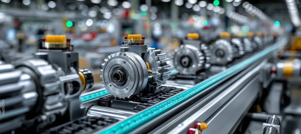 Close-up of a modern jet engine turbine