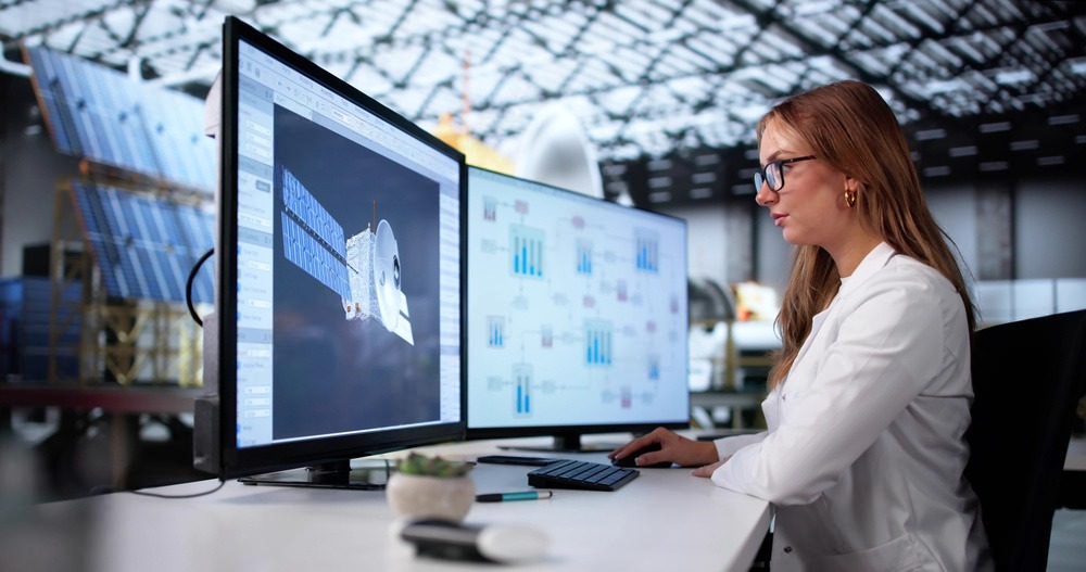 Aircraft component on a manufacturing line